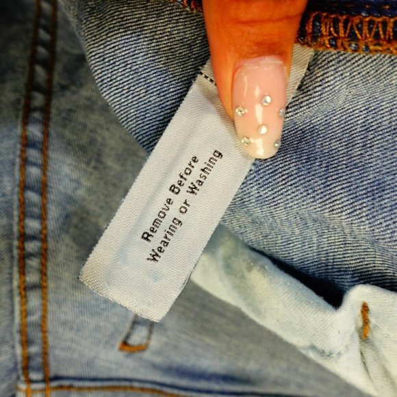 Edgy Jorts‎ Womens Shorts 27 J CREW Denim Blue Cuff Raw Hem Retro Y2K Faded 30x3 - Picture 10 of 10